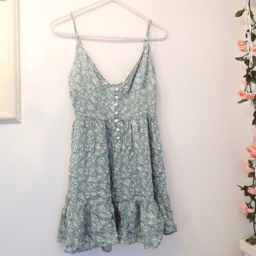 Green Floral Sundress